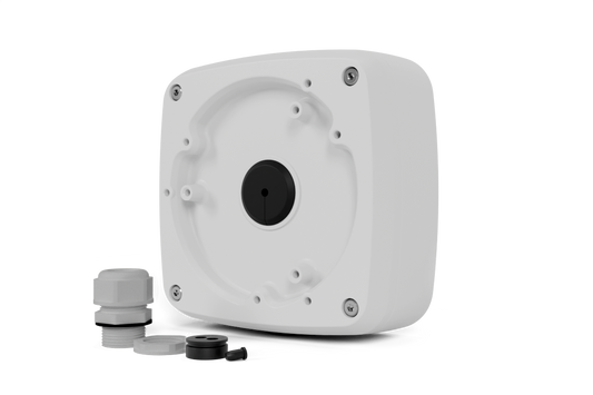 Outdoor Square Junction Box with Cable Gland for Turret and Dome Camera (Metal)