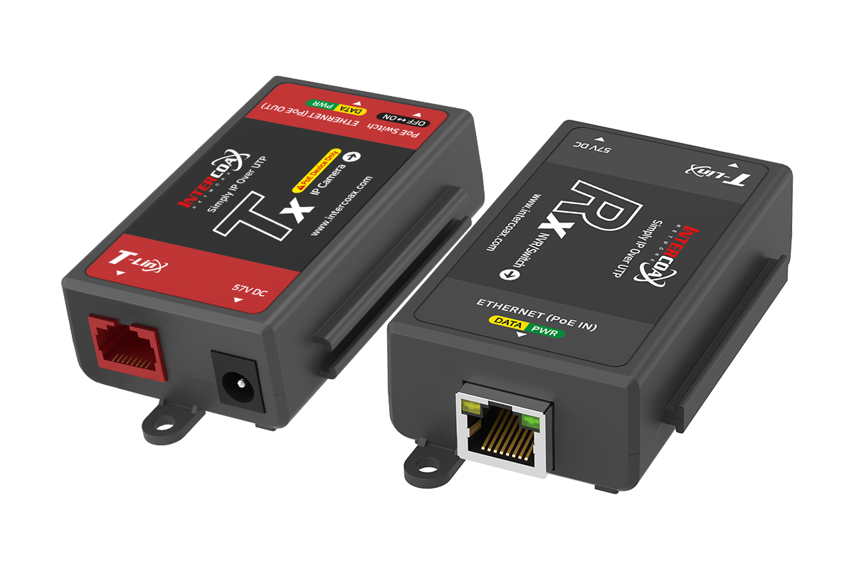 Single Port IP & PoE Cat5e Extender Set (400m/1300ft end-to-end converters)