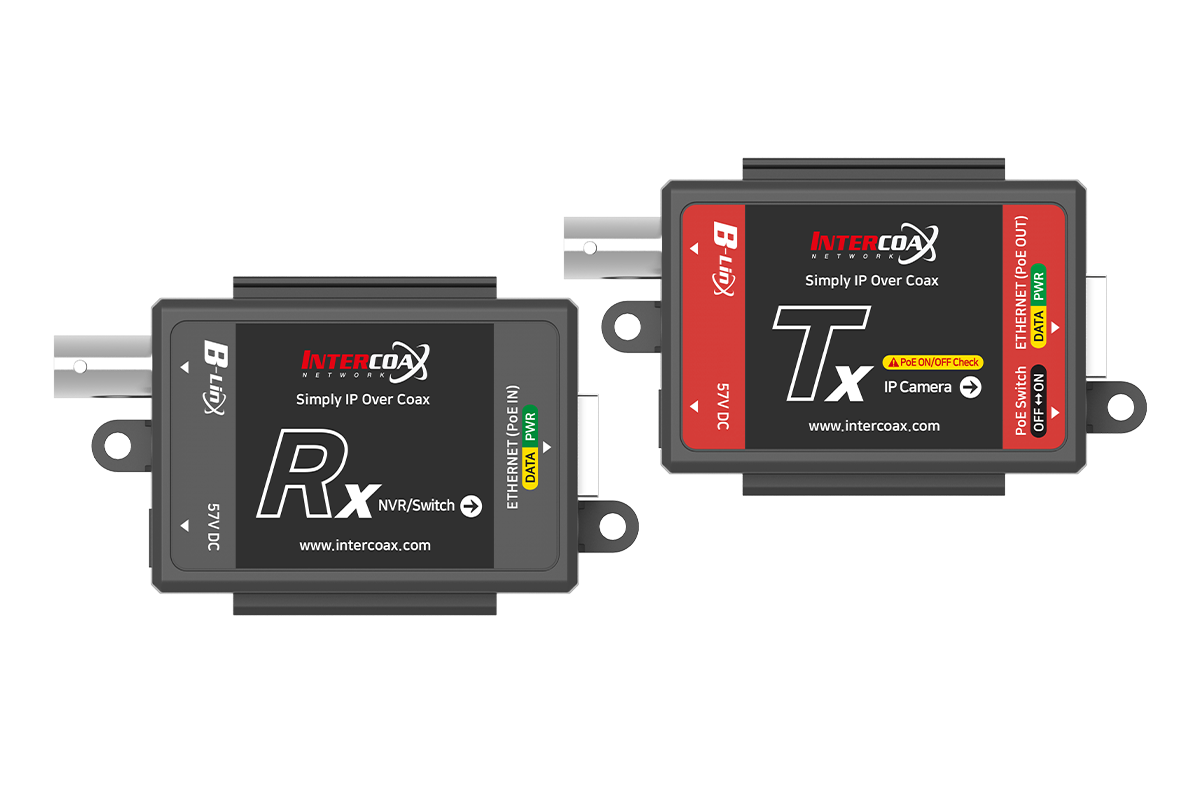 Single Port IP & PoE over Coax Set (400m/1300ft end-to-end converters)