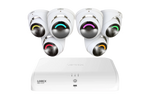 Lorex 4K+ 12MP 16 Camera Capable (8 Wired + 8 Fusion Wi-Fi ) 2TB Wired NVR System with Smart Security Lighting Dome Cameras