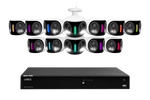 Lorex Fusion NVR with H20 (Halo Series) IP Dual Lens Cameras - 4K 16-Channel 4TB Wired System - White 12