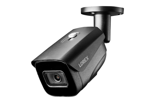 4K (8MP) Smart IP Black Security Camera with Listen-in Audio and Real-Time 30FPS Recording