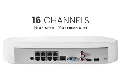 Lorex Fusion Series NVR with Three H30 (Halo Series) IP Bullet Cameras - 4K 16-Channel (8 Wired & 8 Wi-Fi) 2TB Wired System - Amazon