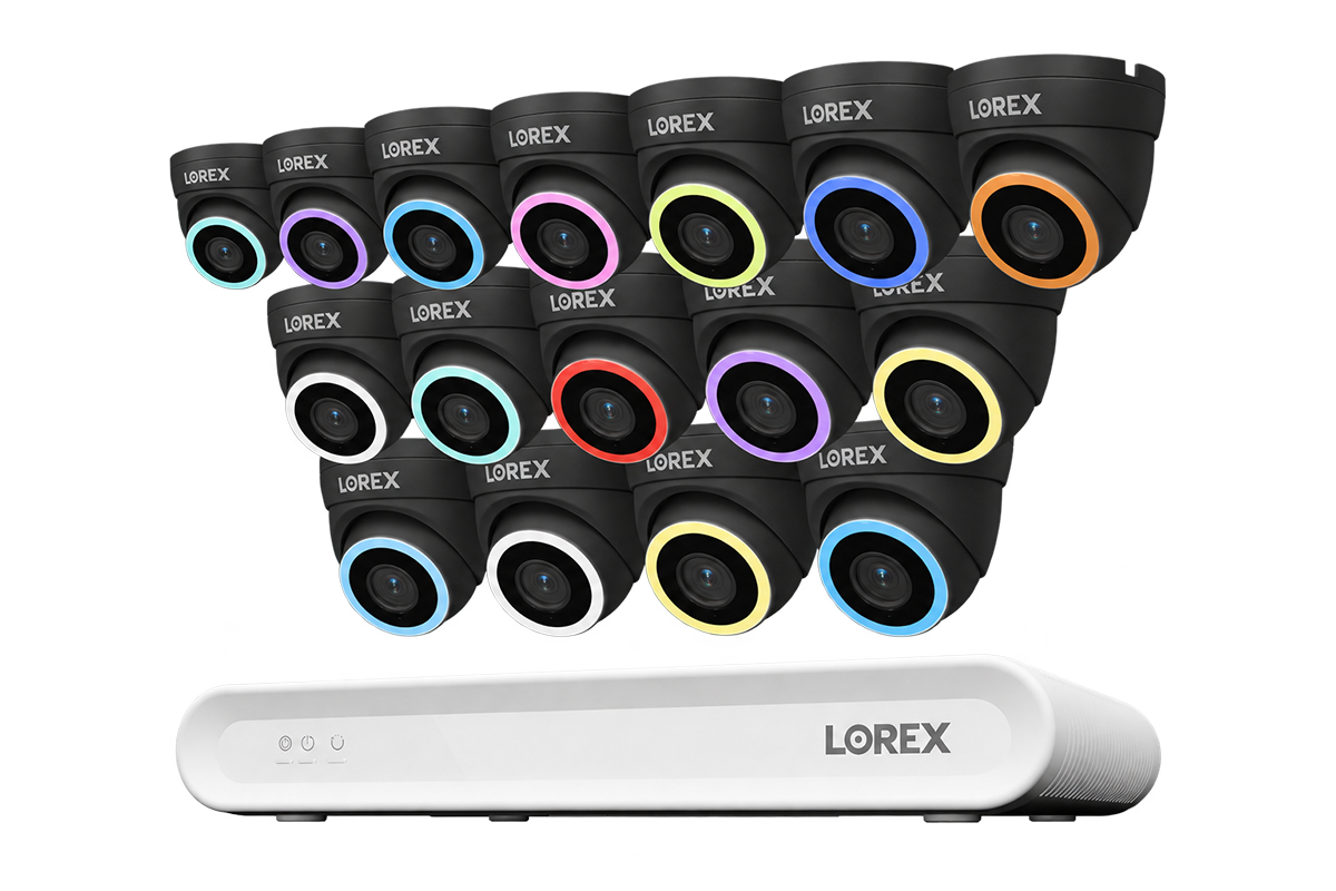 Lorex Connect V Series 4K 16-Channel Wired NVR System with V7 4K PoE Turret Cameras - 2TB