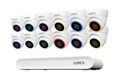 Lorex Connect V Series 4K 16-Channel Wired NVR System with V7 4K PoE Turret Cameras - 2TB