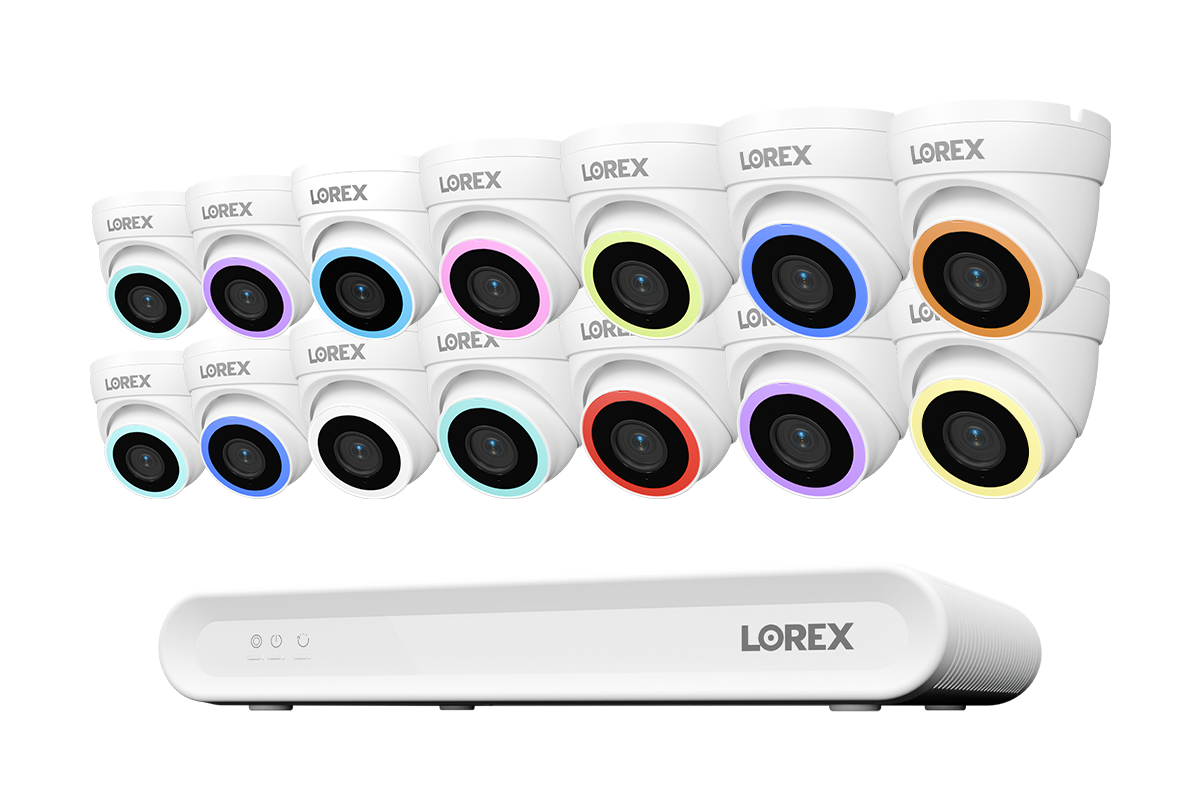 Lorex Connect V Series 4K 16-Channel Wired NVR System with V7 4K PoE Turret Cameras - 2TB
