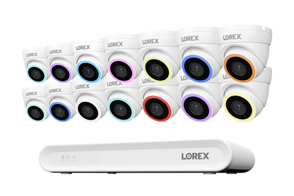 Lorex Connect V Series 4K 16-Channel Wired NVR System with V7 4K PoE Turret Cameras - 2TB