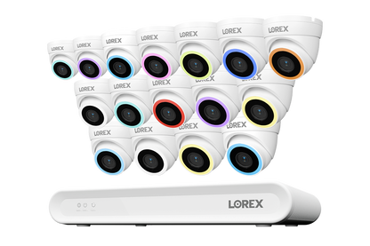 Lorex Connect V Series 4K 16-Channel Wired NVR System with V7 4K PoE Turret Cameras - 2TB