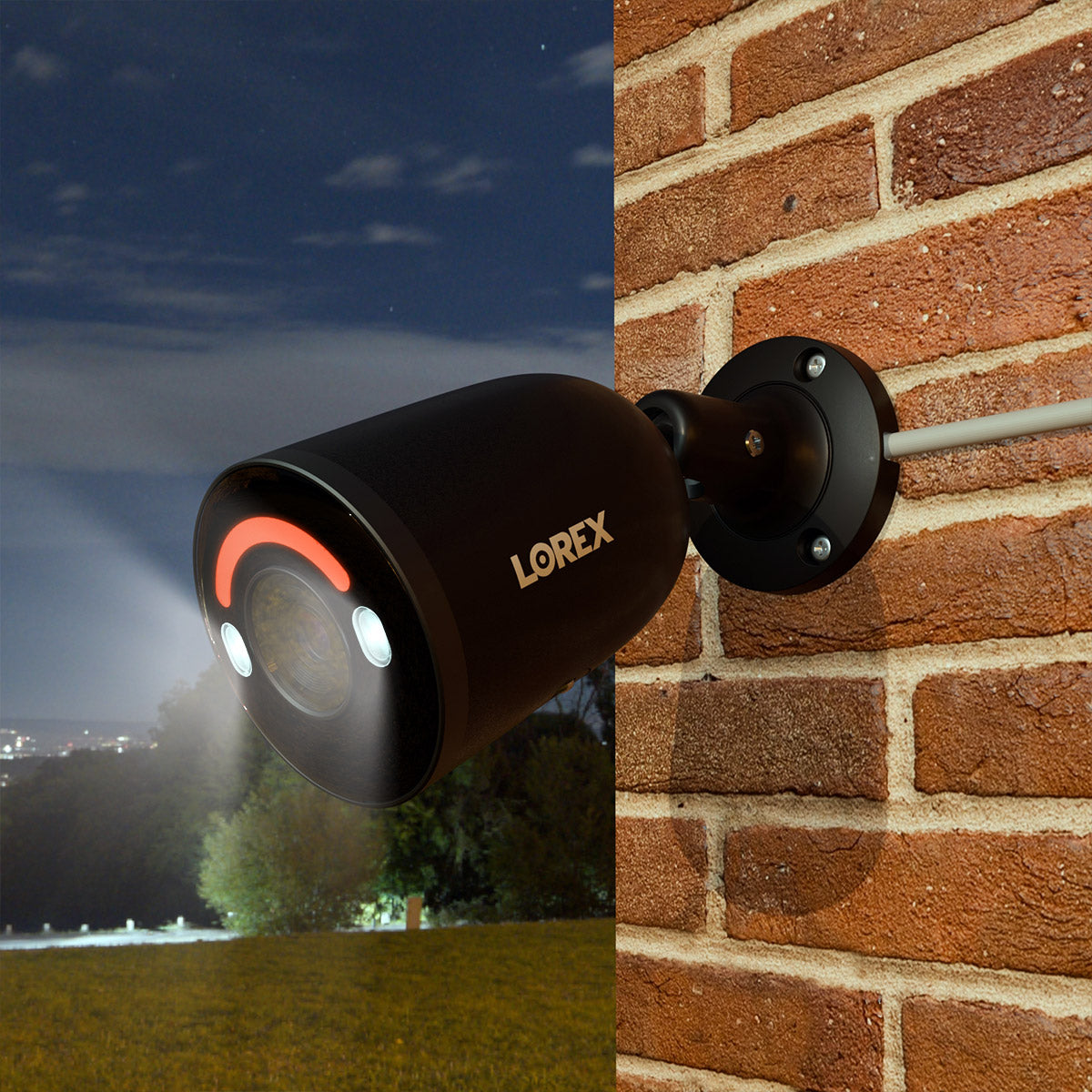 Lorex H12 4K IP Wired Bullet Security Camera with Smart Security Lighting and Smart Motion Detection