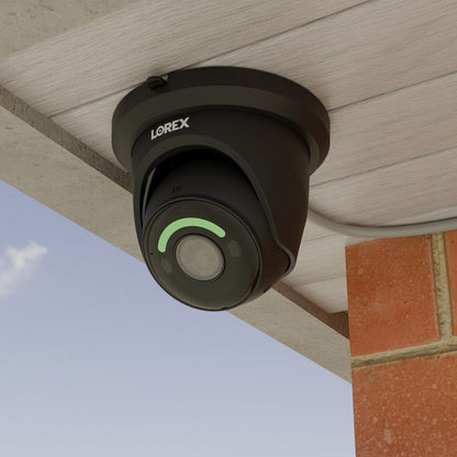 Lorex H12 4K IP Wired Turret Security Camera with Smart Security Lighting and Smart Motion Detection