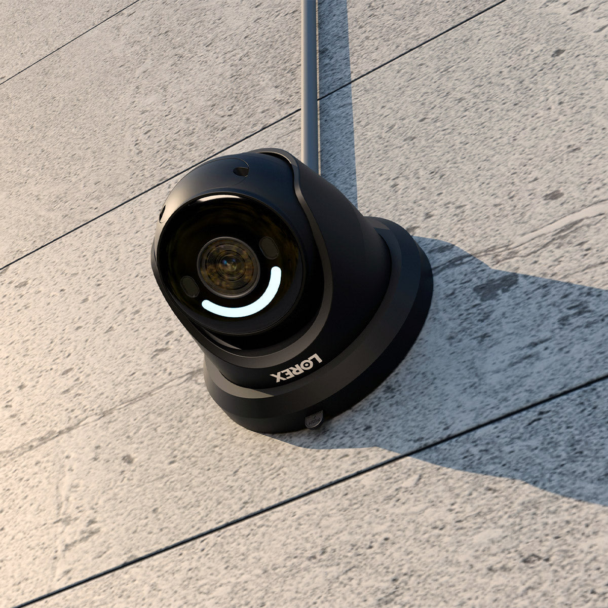 Lorex H12 4K IP Wired Turret Security Camera with Smart Security Lighting and Smart Motion Detection