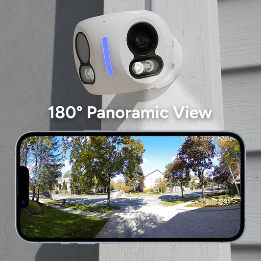 Lorex Classic 4K Dual-Lens IP Camera with Smart Lighting & Motion Detection