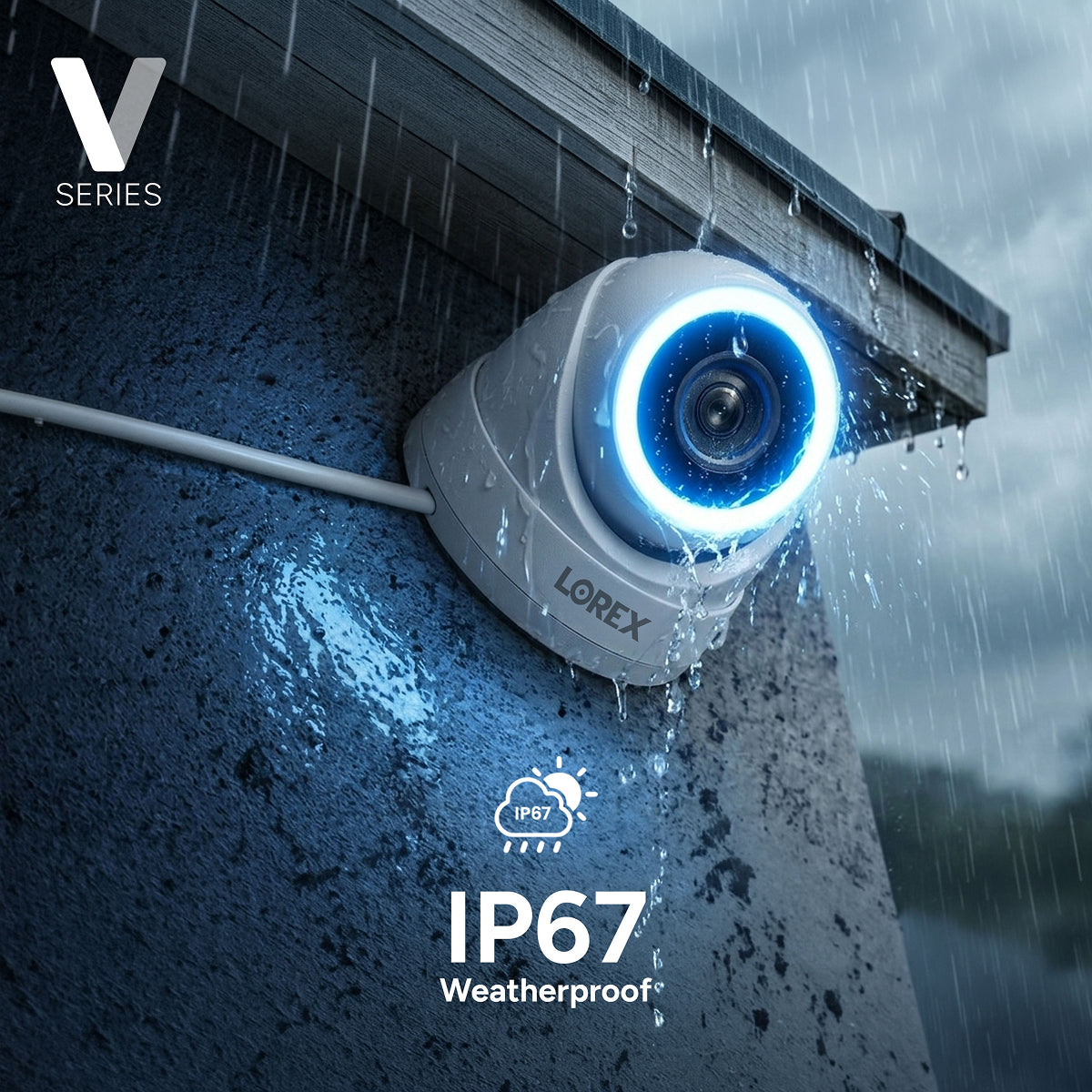 Lorex Connect (New App) | V-Series | 8Ch 4K NVR System | 3 V5 Dome PoE Cameras