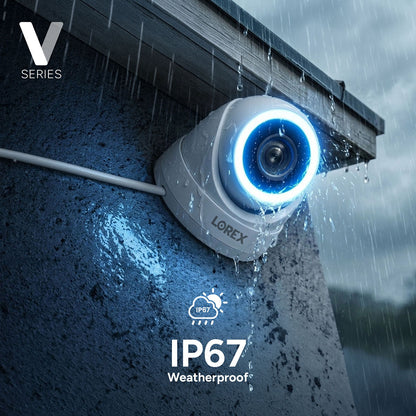 Lorex Connect V Series 4K 16-Channel Wired NVR System with V7 4K PoE Turret Cameras - 2TB