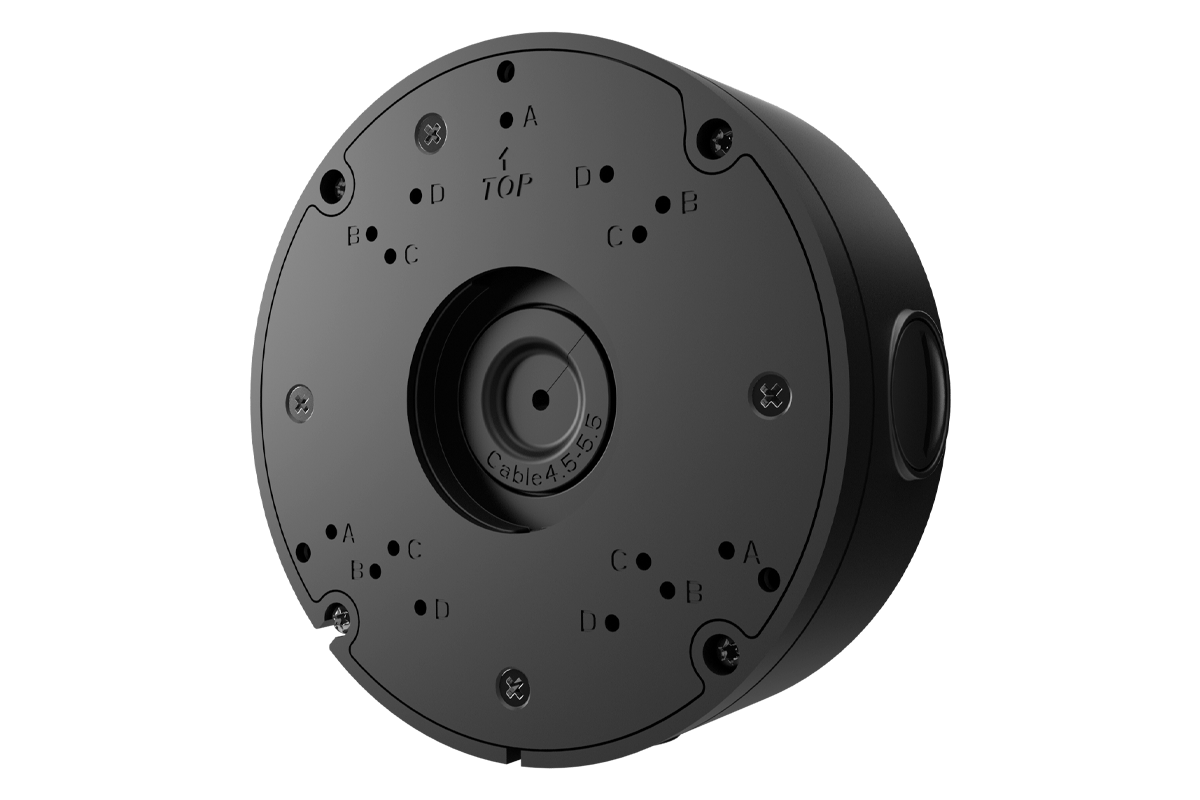 Round Junction Box for Motorized Varifocal and Dual-Lens Turret Cameras (Metal)