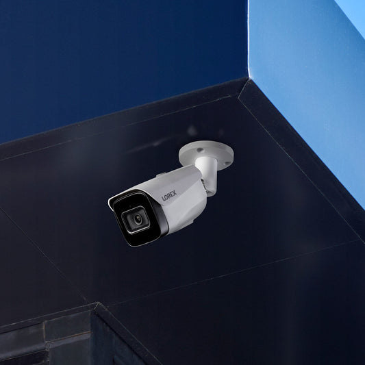 Lorex 4K IP Wired Bullet Security Camera with Listen-in Audio and Real-Time 30FPS Recording