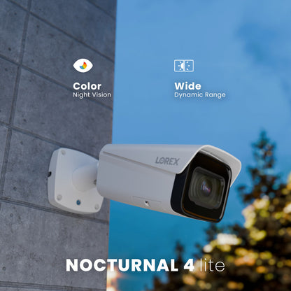 Nocturnal Series N4 Lite 4K IP Wired Bullet Security Camera with Motorized Varifocal Lens, Real-Time 30FPS Recording and IK10 Vandal Proof