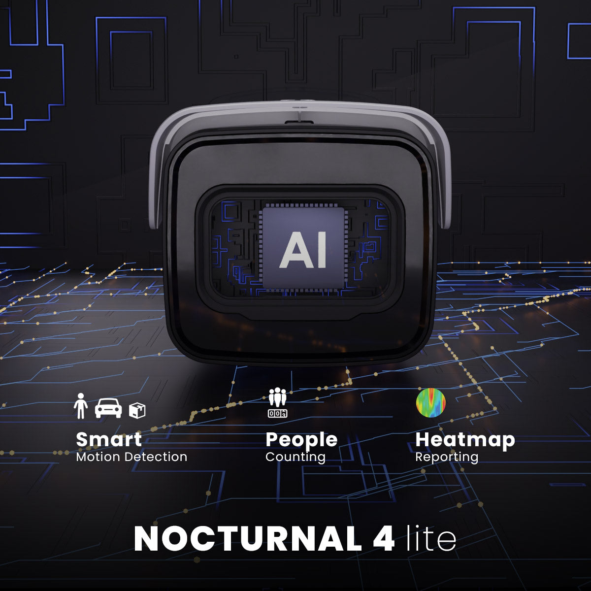 Nocturnal Series N4 Lite 4K IP Wired Bullet Security Camera with Motorized Varifocal Lens, Real-Time 30FPS Recording and IK10 Vandal Proof