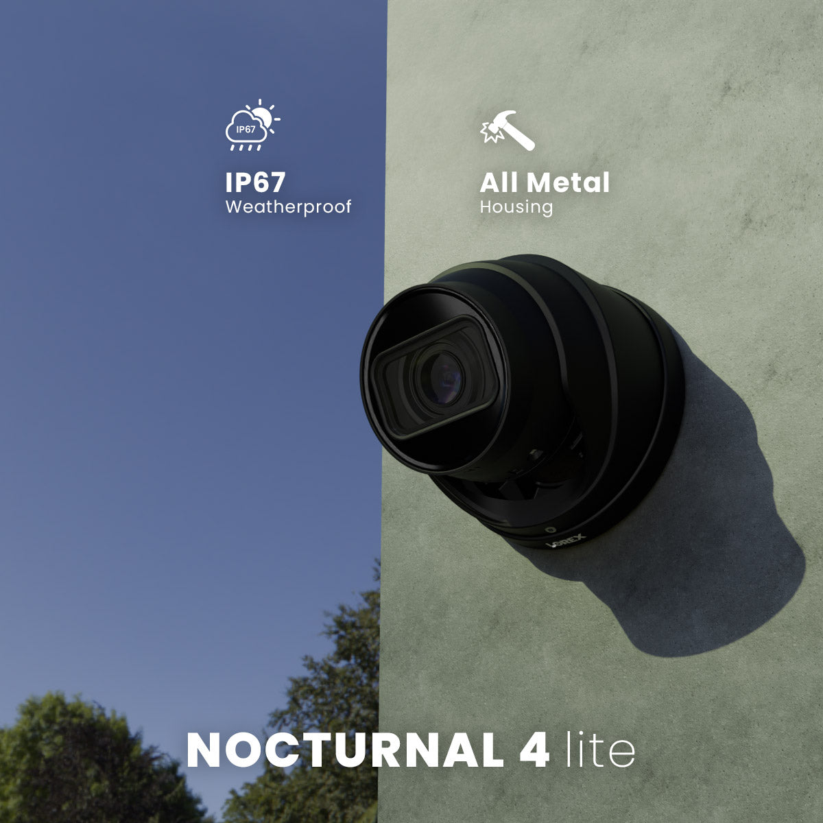 Nocturnal Series N4 Lite 4K IP Wired Turret Security Camera with Motorized Varifocal Lens, Real-Time 30FPS Recording