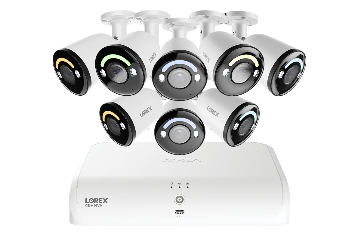 Lorex Classic 4K+ 12MP 16 Channel 2TB Wired NVR System with Smart Security Lighting Bullet IP Cameras