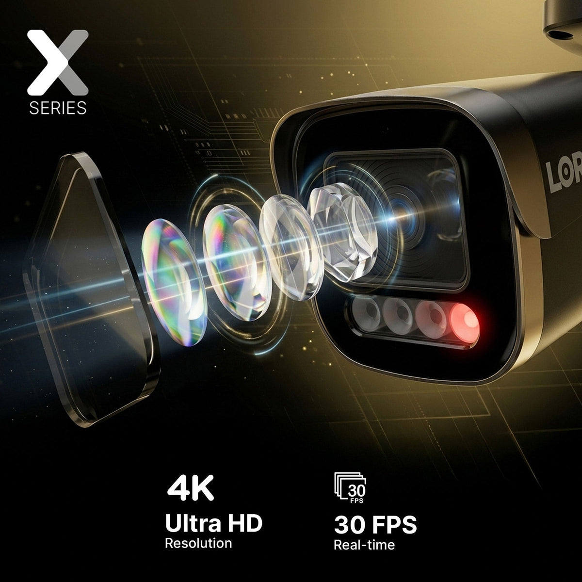 Lorex Connect X5 4K PoE Bullet Camera with Color Night IQ+ - White/Black