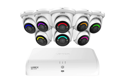 Lorex Fusion Series 4K+ 16 Channel (8 Wired + 8 Fusion Wi-Fi) 2TB Wired System with H12 Wired 4K IP Bullet Cameras - 8