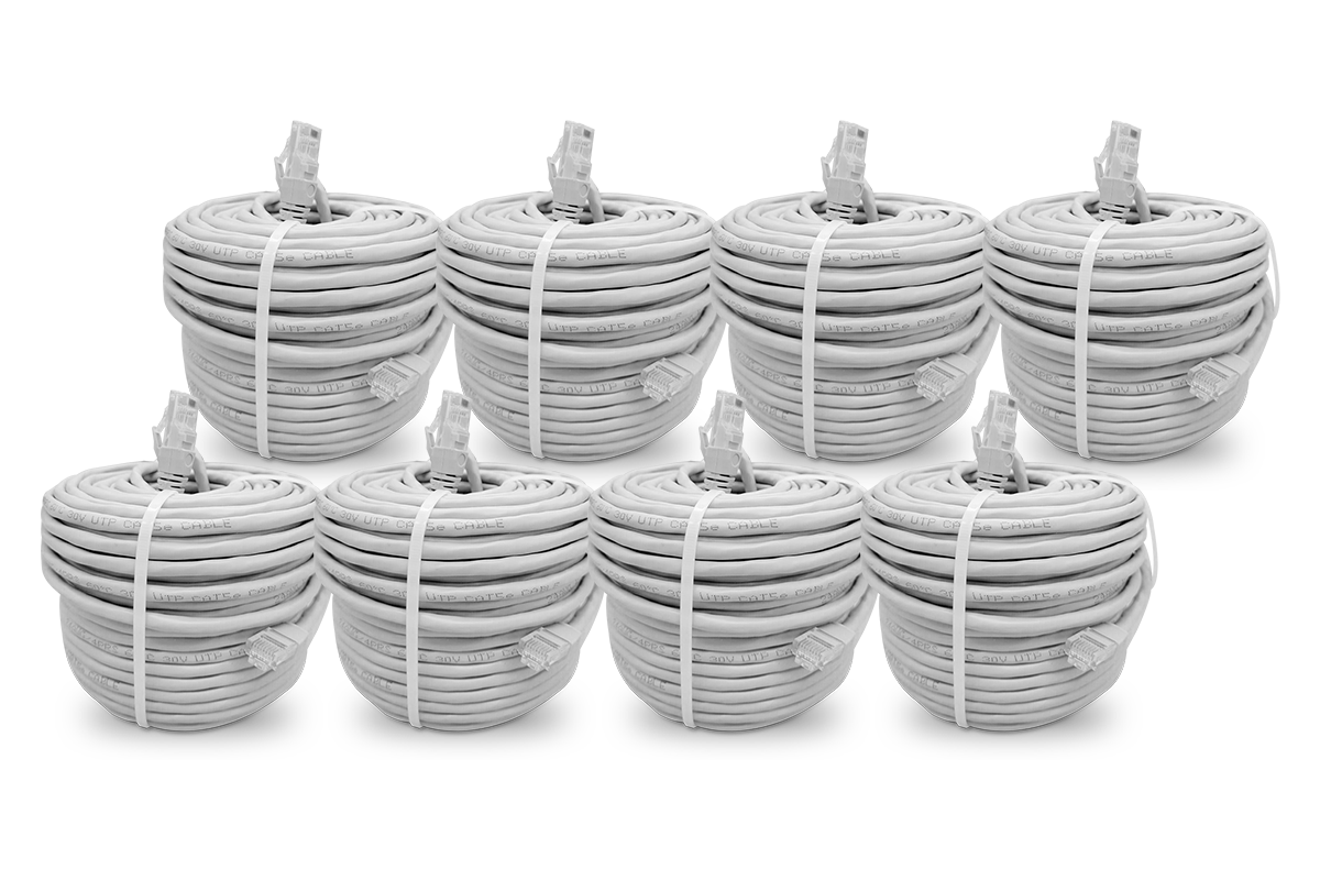 DEAL OF THE DAY! 60FT CAT5e Extension Cable, Fire Resistant and In-Wall Rated, CMR type (Riser - 8-pack)