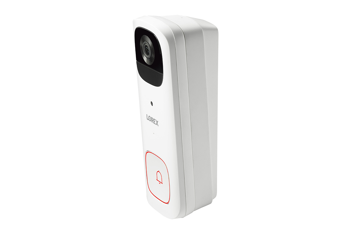 Lorex 2K Wi-Fi Video Doorbell (Battery-Operated) with Wi-Fi Chimebox (32GB)