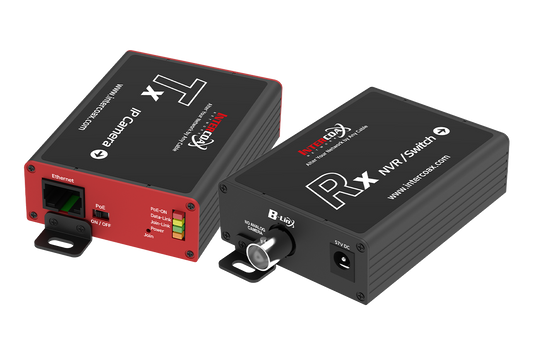 Long Range Ethernet over Coaxial Converter with POE Extender Capability (4000ft end-to-end)