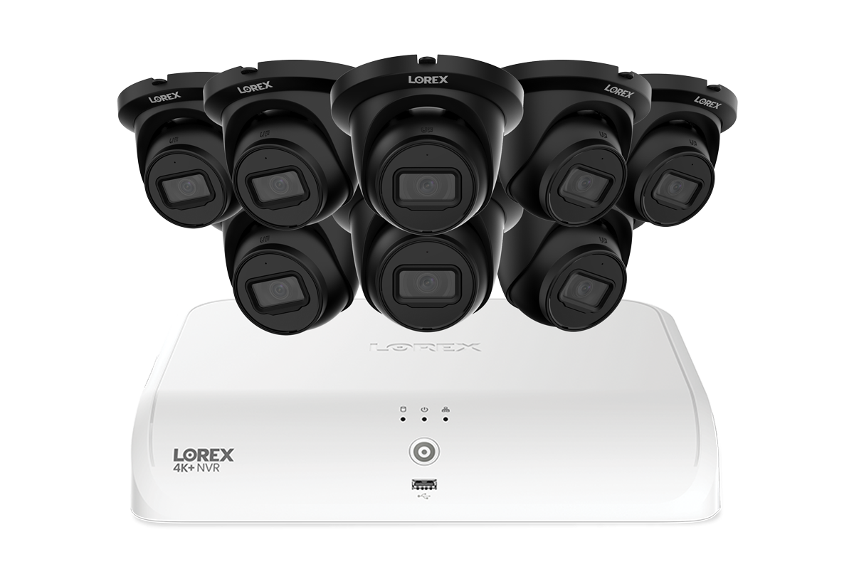 Lorex Fusion Series 4K+ 16 Channel (8 Wired + 8 Fusion Wi-Fi) 2TB Wired System with A4 Wired 2K IP Turret Cameras