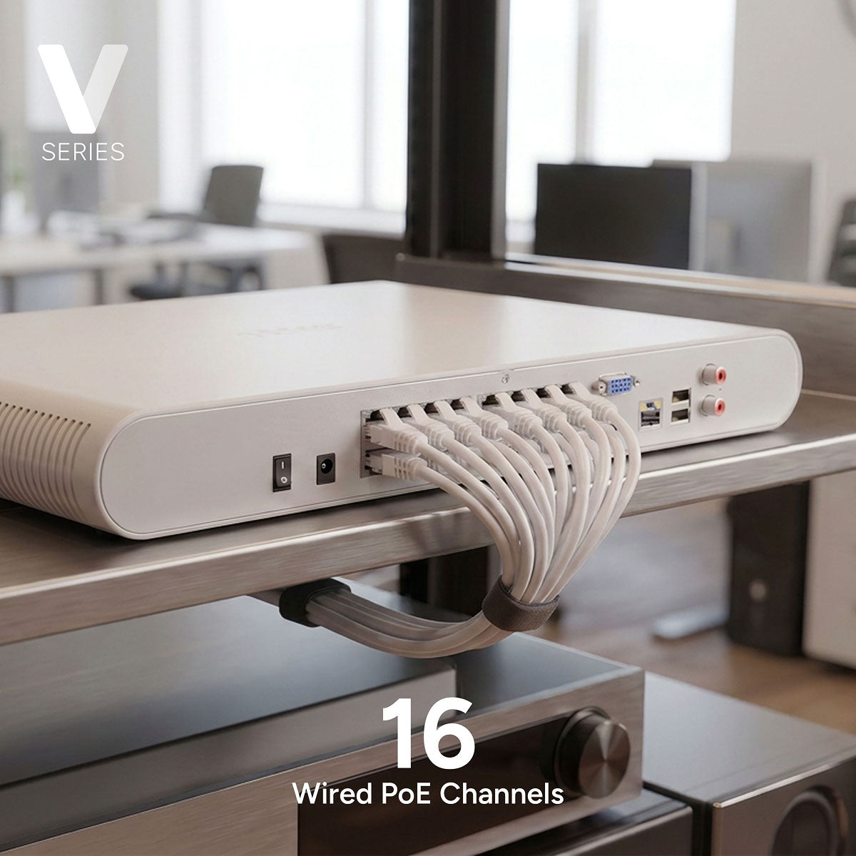 Lorex Connect V Series 4K 16-Channel Wired NVR System with V7 4K PoE Turret Cameras - 2TB