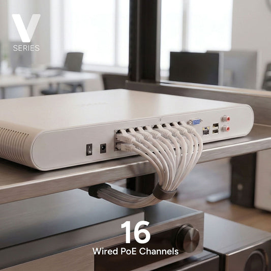 Lorex Connect V Series 4K 16-Channel Wired NVR System with V7 4K PoE Turret Cameras - 2TB
