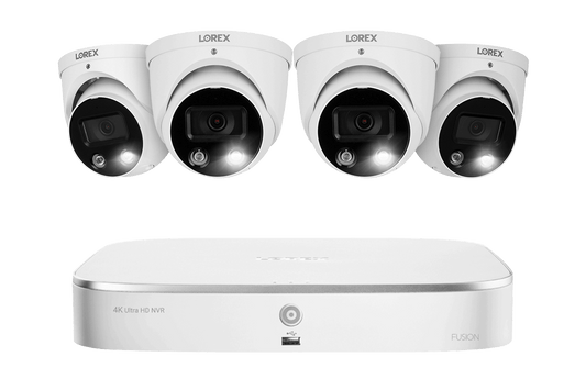 Lorex Fusion 4K 16-Channel (8 Wired + 8 Wi-Fi) 2TB NVR System with Dome Cameras Featuring Smart Deterrence and 2-Way Talk - Amazon - Lorex Corporation
