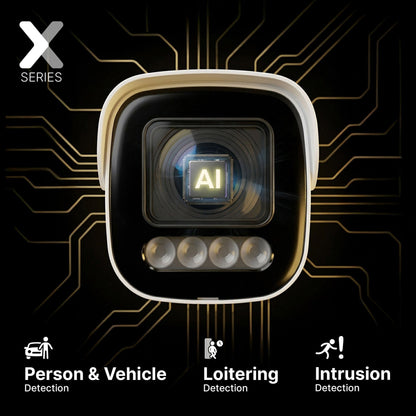 Lorex Connect X3 4K Motorized Varifocal PoE Bullet Camera with Active Deterrence - Black/White