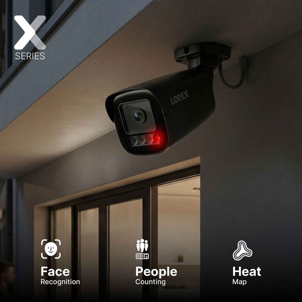 Lorex Connect X5 4K PoE Bullet Camera with Color Night IQ+ - White/Black