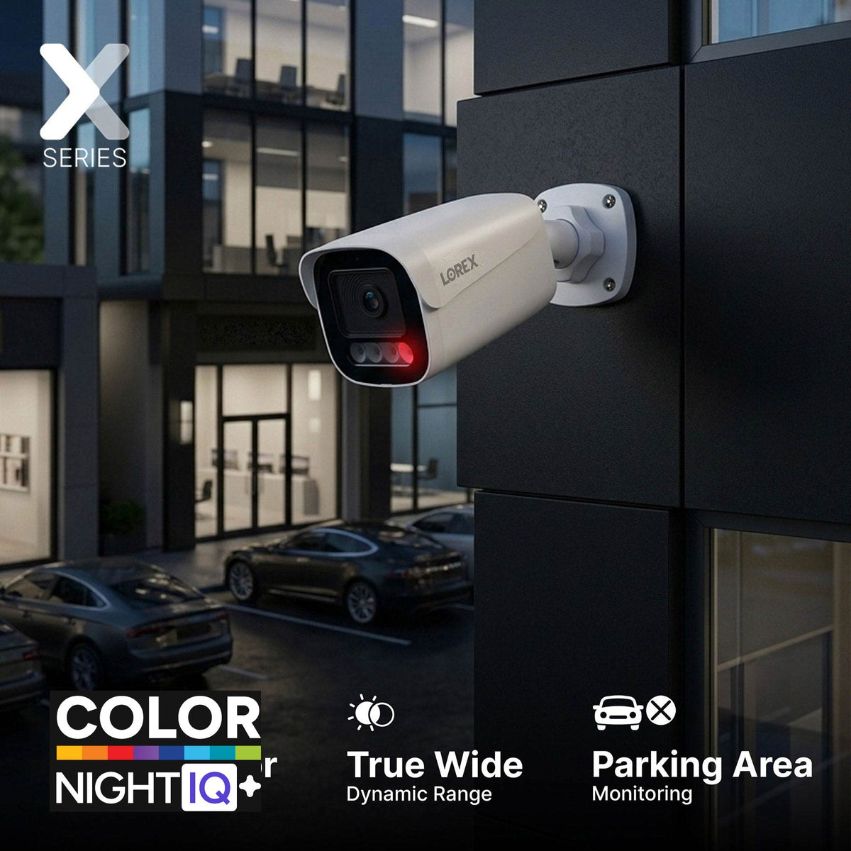 Lorex Connect X5 4K PoE Bullet Camera with Color Night IQ+ - White/Black