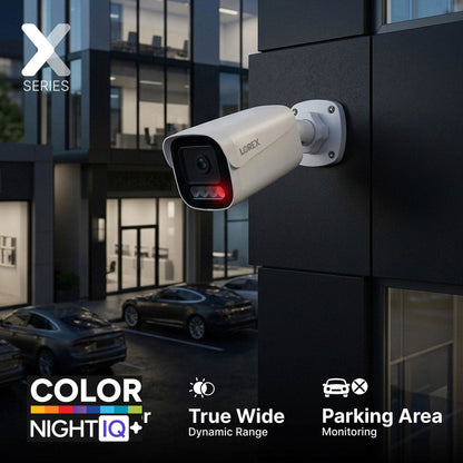 Lorex Connect X5 4K PoE Bullet Camera with Color Night IQ+ - White/Black