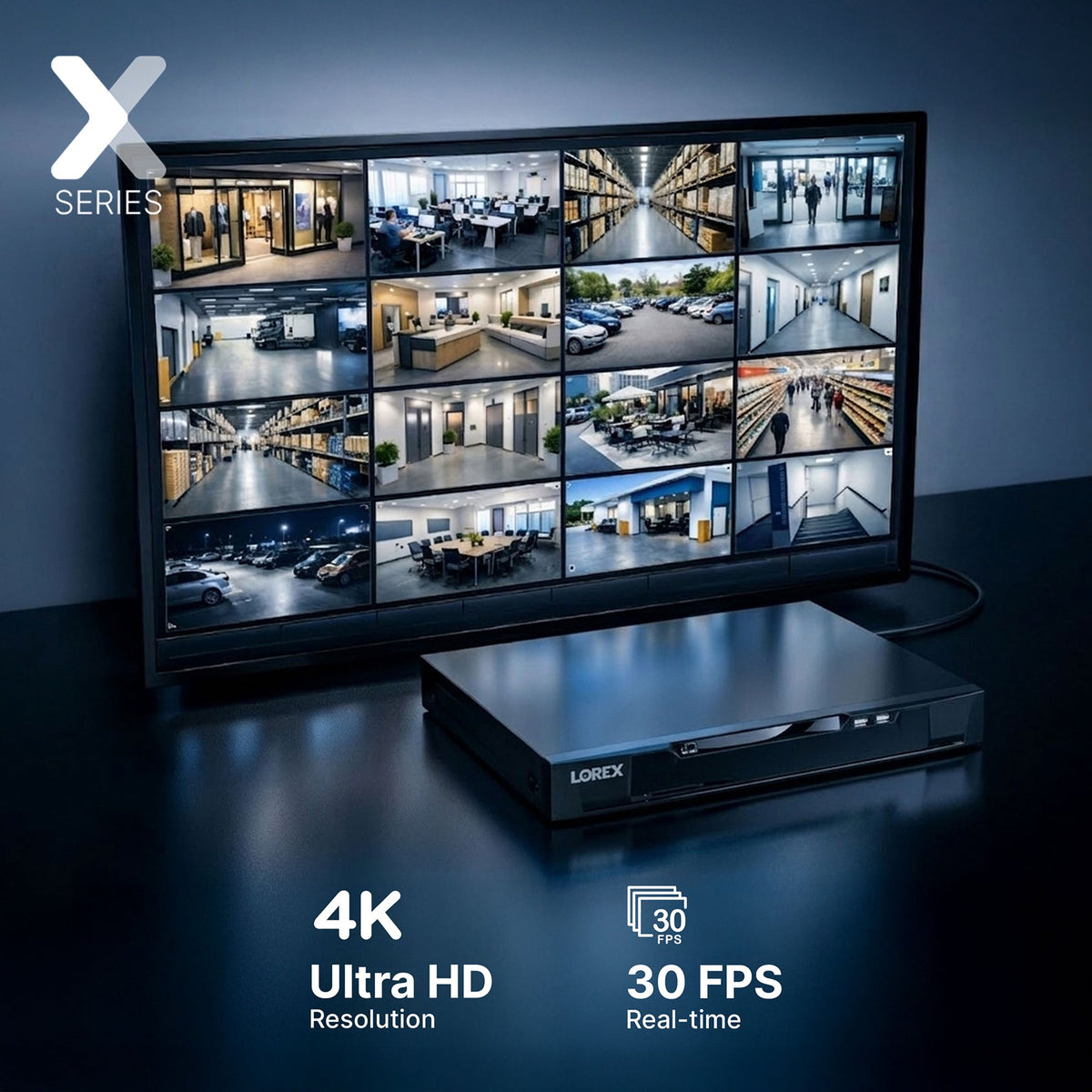 Lorex Connect X Series 4K 8-Channel Wired NVR System with X5 Bullet Security Cameras - 2TB